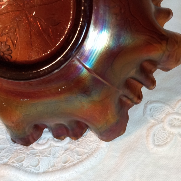 Fenton Dragon and Lotus Ruffle Bowl - Picture 6 of 8